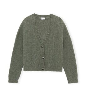 NWT! Gianni Green Soft Wool Knit Cardigan Size M